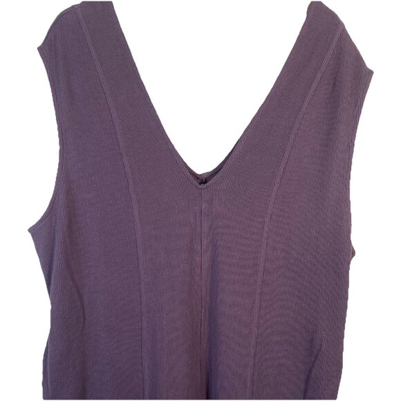 Free People Free-est Avenue Women's Ribbed Knit Jumpsuit Size S Purple One Piece - Picture 4 of 14